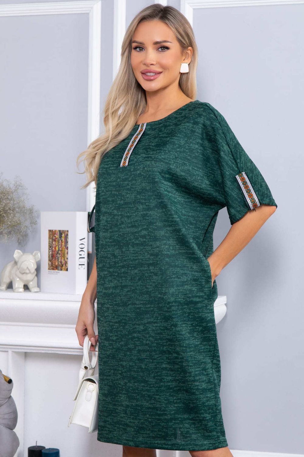 Платье трикотажное Кайла (зеленое) П14587-10М LT Collection