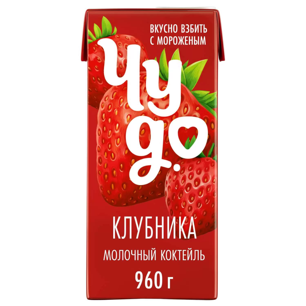 Молочный коктейль Чудо Клубника 2% 960 гр
