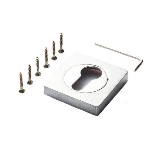 Накладка квадрат на цилиндр Пуэрто INET AL 02 CP, цвет хром (гарантия - 12 месяцев)