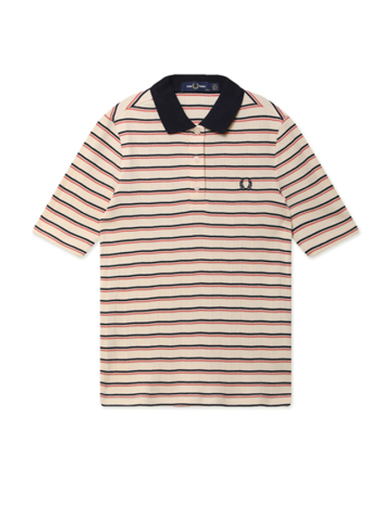 Женская Рубашка-поло Striped Ribbed