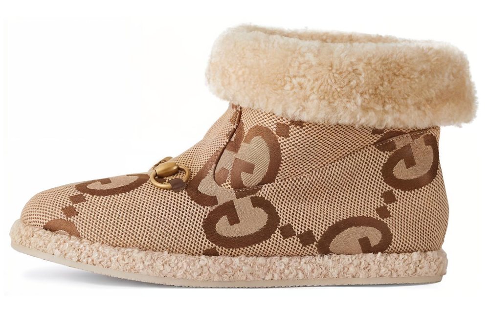 GUCCI Women"s Gg Ankle Boot "Horsebit   Beige" Women"s