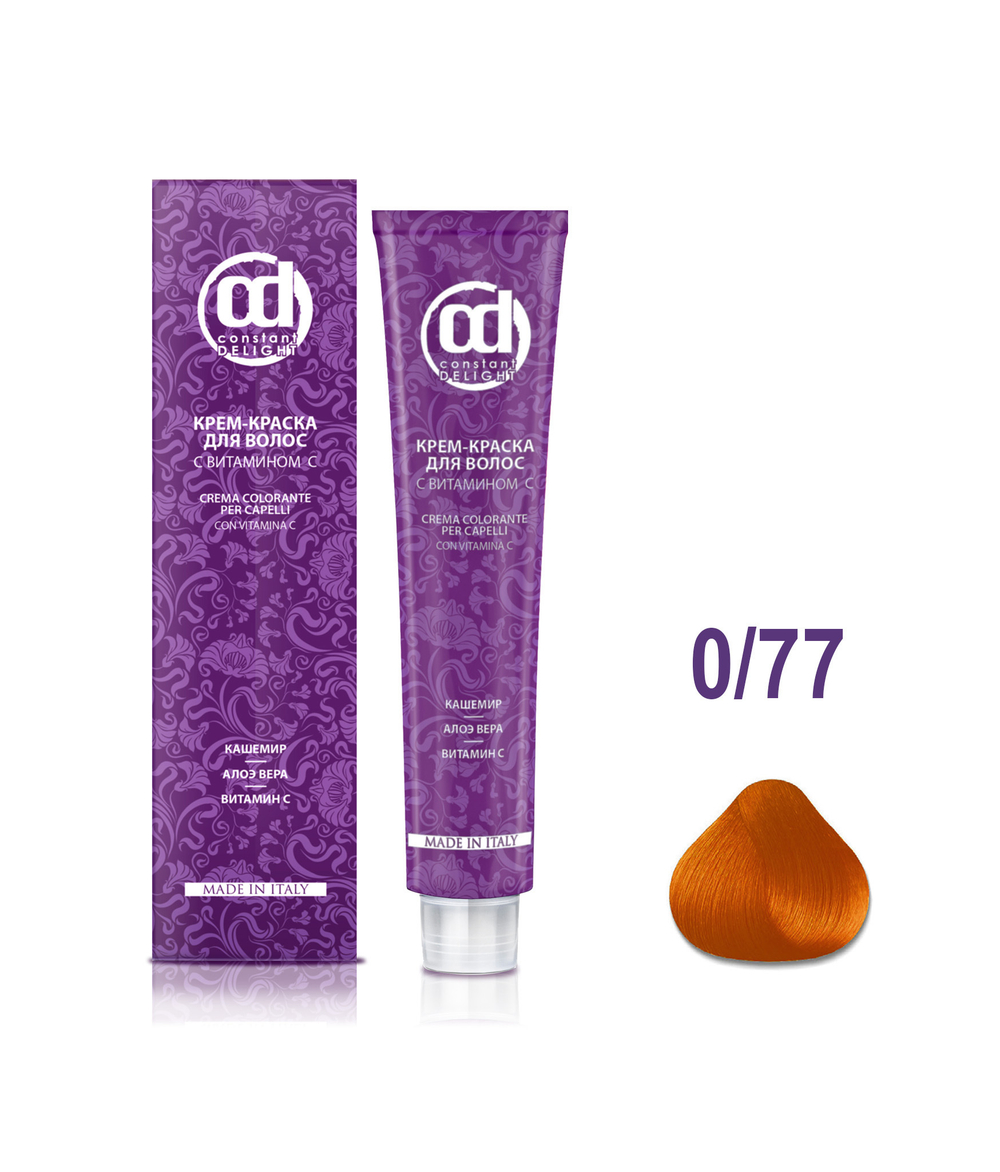 60 мл 0/77 Крем-краска для волос с витамином С медный микстон