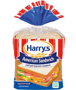 ХЛЕБ HARRY'S СЭНДВИЧ ПШЕНИЧНЫЙ 100ГР
