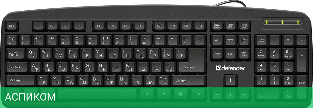 Клавиатура Defender Office HB-910 RU Black (45910)