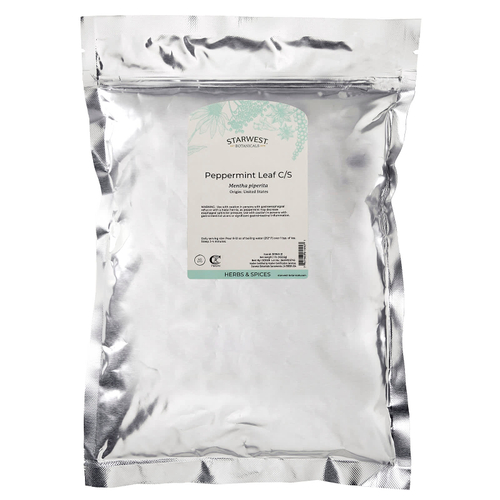Starwest Botanicals, листья перечной мяты, нарезанные и просеянные, 453,6 г (1 фунт)
