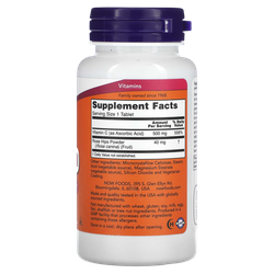 NOW Foods C-500 с Шиповником 100 таблеток, Витамин С
