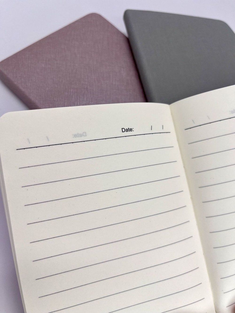 Набор 3 блокнота 88л (138*102мм) линейка розовый, перламутровый, серый (5447-3)