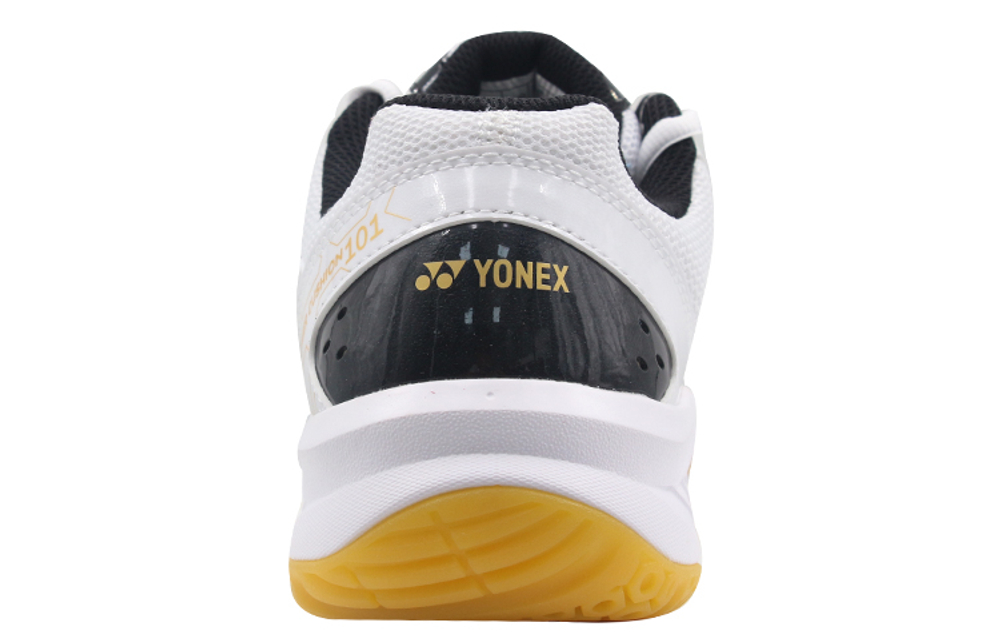 YONEX Power Cushion Artificial Leather Low top Badminton Shoes Unisex White Gold