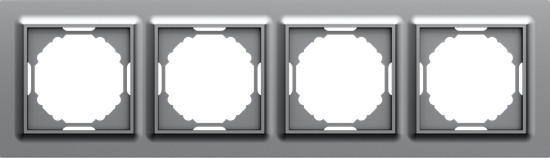 Рамка 4-я,  Wave матовый серый,  серия A07