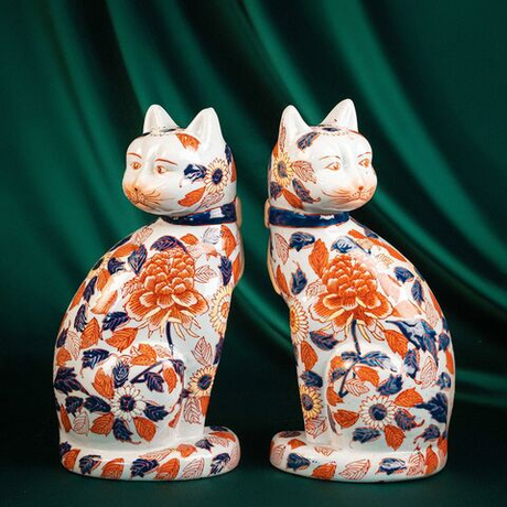 Винтаж: Парные фигуры кошек в стиле ИМАРИ