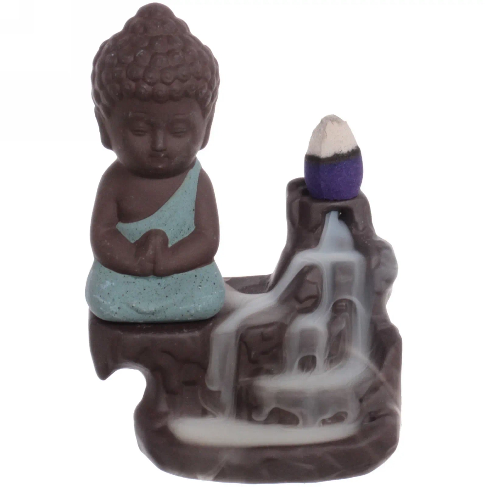 Подставка под стелющиеся благовония «Будда» цвет зеленый 12*9см DLX-Bd