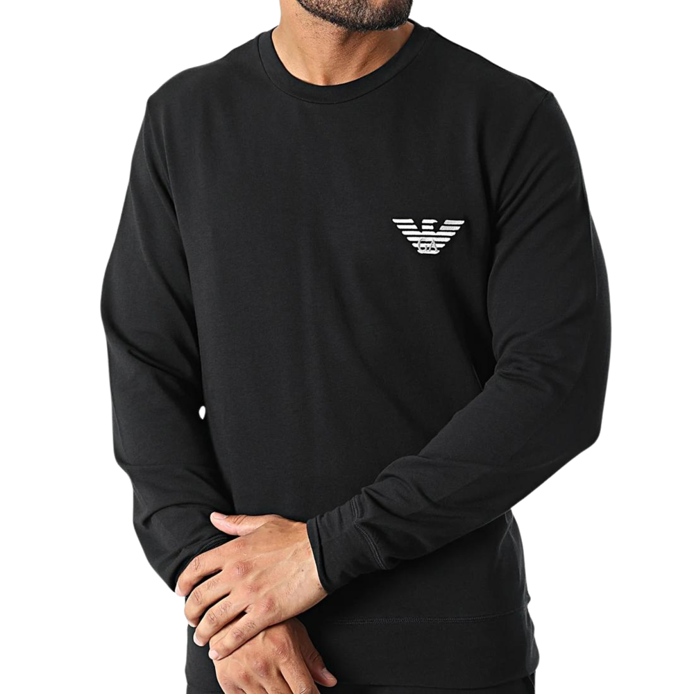 Мужской костюм черный: толстовка и штаны Emporio Armani 111943_CC575 00020