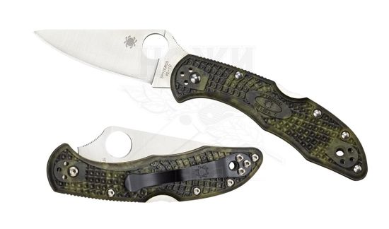 Складной нож Spyderco Delica 4 C11ZFPGR c клинком из стали VG-10, рукоять FRN