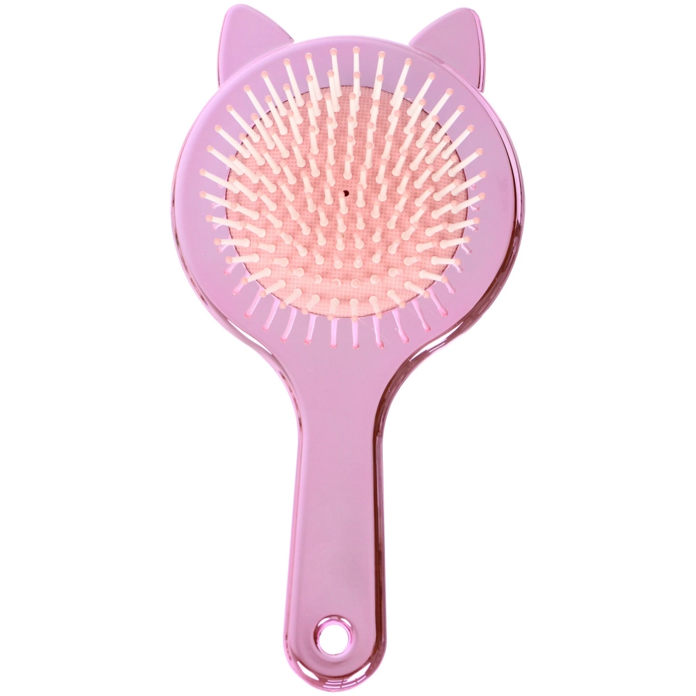 Расчёска массажная зеркальная «КИТИ СЕТ», цвет розовое золото, 19.5*10см (коробка PVS)