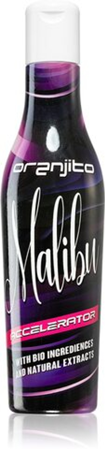 Oranjito Malibu Accelerator - лосьон для загара для солярия с биокомпонентами и ускорителем загара унисекс /  z zapachem White Tea 200  ml  / GTIN 8594040048617