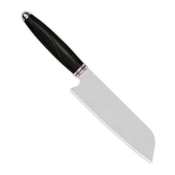 Нож QSP QS-KK-002A Santoku с клинком из стали Sandvik 14C28N, рукоять дерево