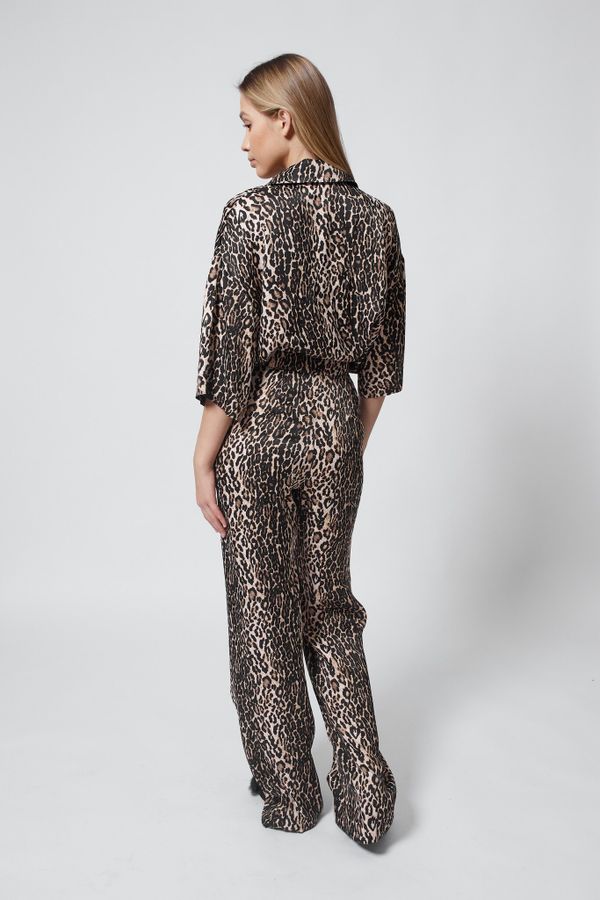 БРЮКИ КЛАССИКА ЧЕРНЫЙ ЦВЕТ, ПРИНТ - ЛЕО