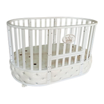 Кроватка детская Антел Северянка 4 (белый) универсальный маятник, мягкая вставка