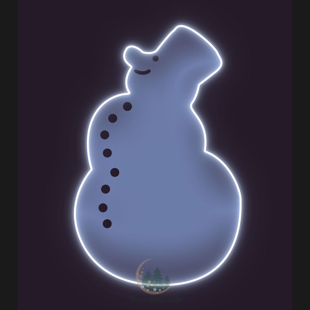 Светодиодная игрушка "Снеговик" 0.8 x 0.5 м. для уличной ёлки, СК-329, Декоис