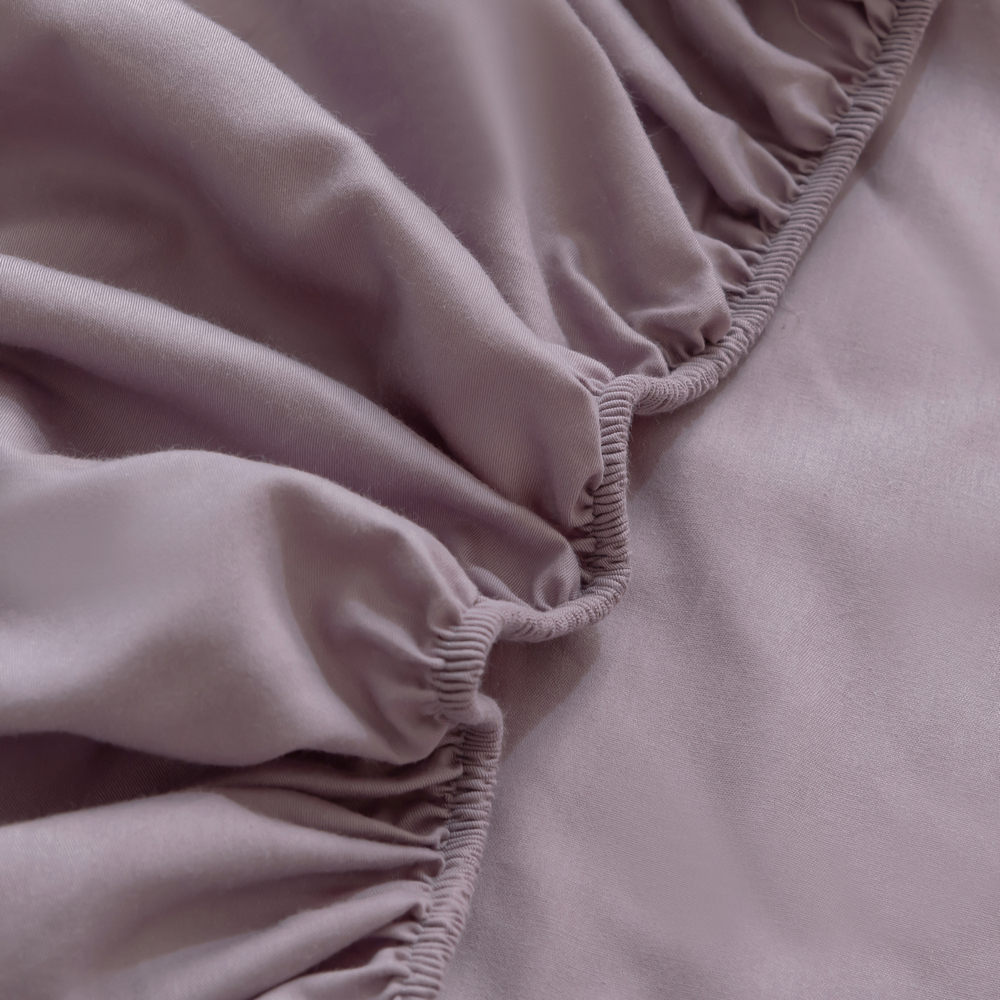 Простынь на резинке Однотонный Сатин Элитный 100% египетский хлопок RROCE008