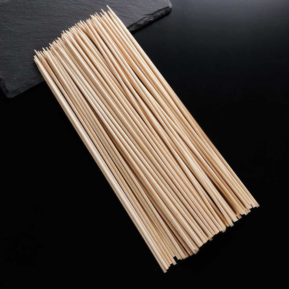 Шампур деревянный Magistro, 25×0,3 см, 100 шт, берёза