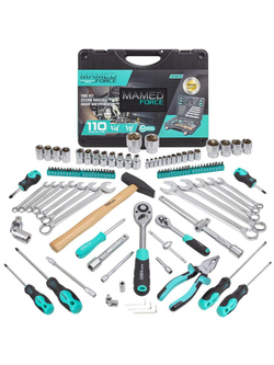 Набор инструментов 110пр.1/4''&amp;1/2''(6-гран)(5-32мм) MAMEDFORCE MF-41101-5