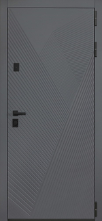 Стальная дверь "Бастион" с зеркалом. Заказная модель.