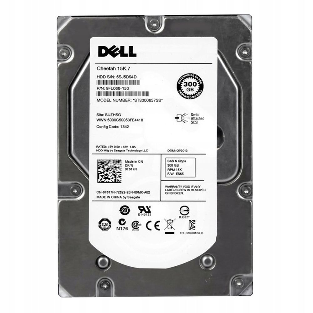 Жесткий диск Dell 300GB SAS 15K F617N