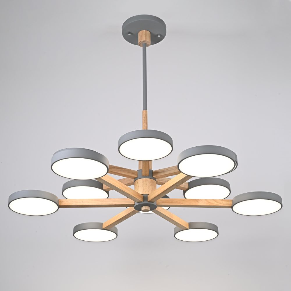 Люстра на штанге TURNA DBL L12 Gray