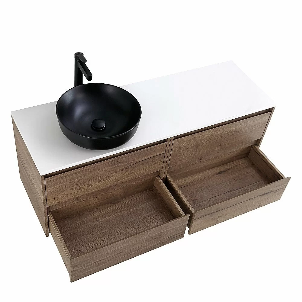Тумба с раковиной и столешницей BelBagno KRAFT 120 Rovere Tabacco