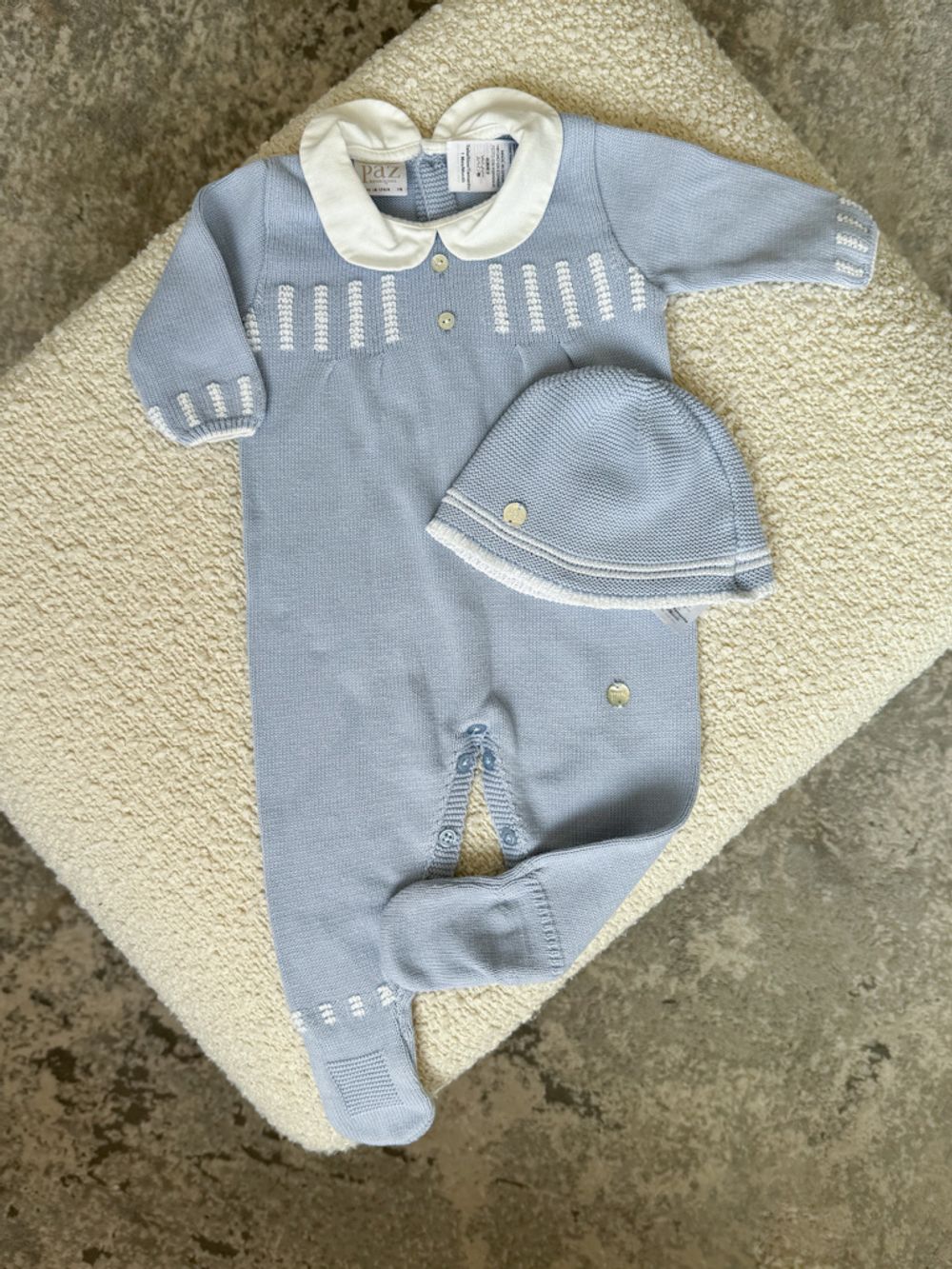 Новый трикотажный комбинезон слип с шапочкой Paz Rodriguez, 56