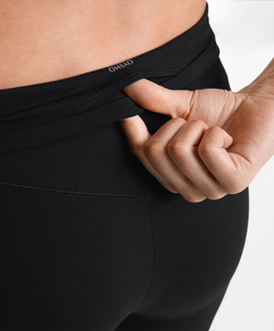 OYSHO Леггинсы-велосипедки полиамидные хлопковые с высокой посадкой 20 см, чёрный