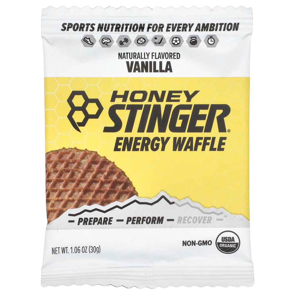 Honey Stinger, Energy Waffle, ваниль, 12 вафель по 30 г (1,06 унции)