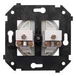 Розетка телевизионная двойная, оконечная, пластик, цвет белый B3-306-21