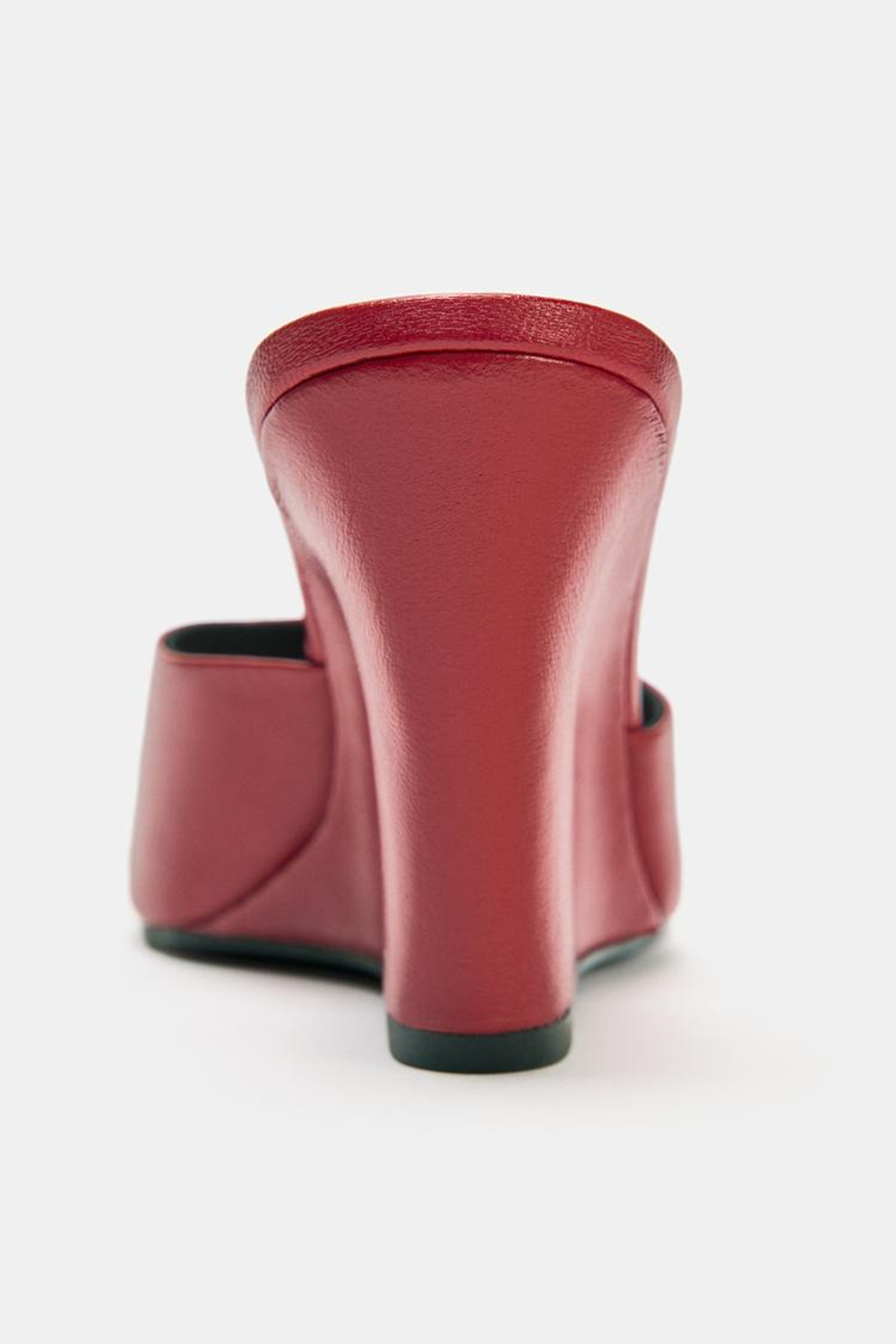 ZARA КОЖАНЫЕ ТУФЛИ, КРАСНЫЙ