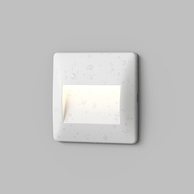 Светильник встраиваемый в стену HELM, IP65, LED 3000K, 2.5 Вт, белый, пластик