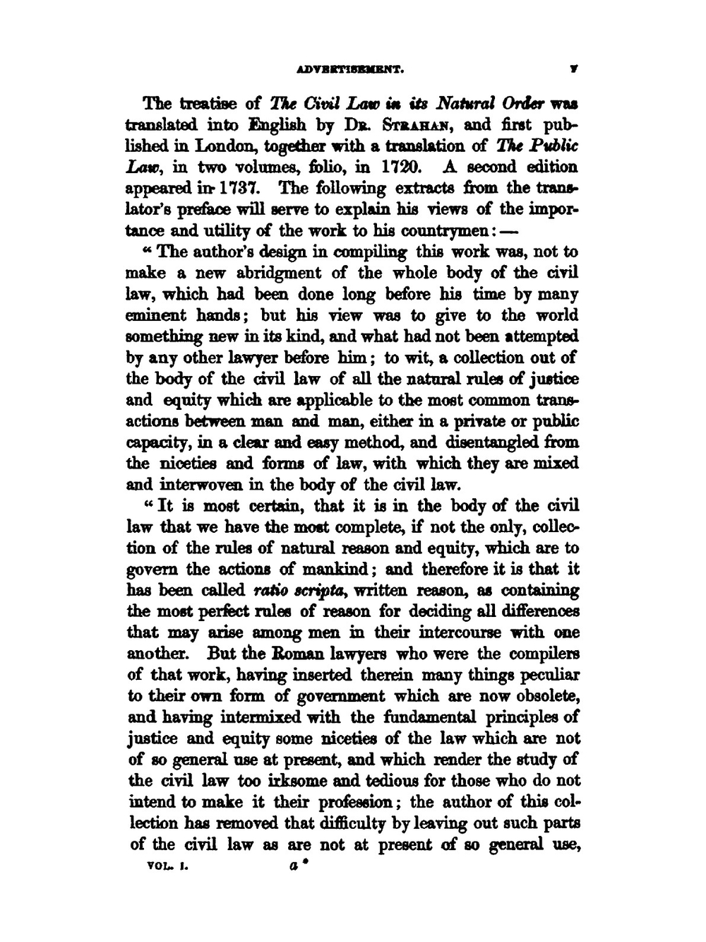 The Civil Law in Its Natural Order. Volume 1 | Jean Domat