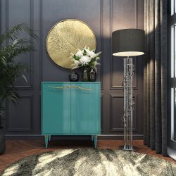 Комод Арт Колор Классик Голд с 2 полками Пастельно-синий