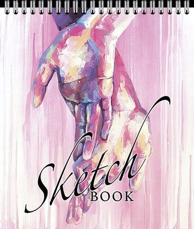 Скетчбук А5 60л. гребень "Руки" тв. картон, твин-лак, офс. 120 г/м2 (ПЗБМ)