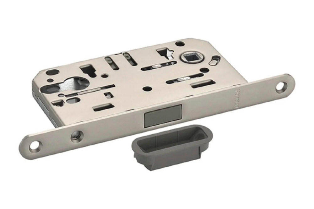 Замок с магнитной защелкой M 1885 MSN под цилиндр мат.сатин.никель (центр магнит)