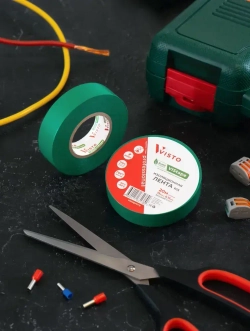 Изоляционная лента Изолента VISTO 19 мм 20 м 150 мкм, висто зеленая, профессиональная, 1 шт.