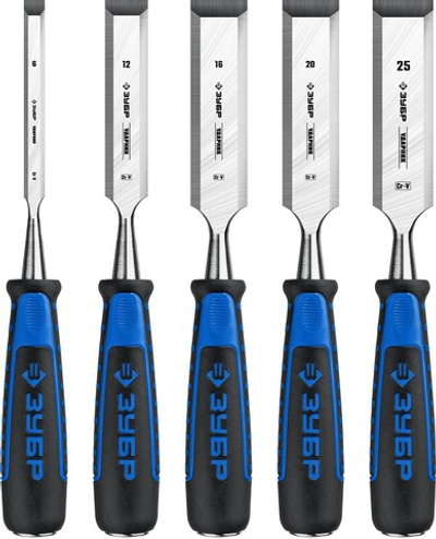 ЗУБР Ударник, 5 предм, набор стамесок-долот, Профессионал (18097-H5)