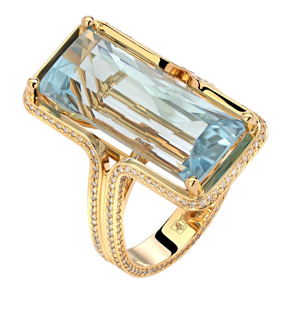 Кольцо с бриллиантами  из желтого золота JA-K-646854-2