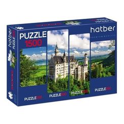 Pazl \ Puzzle ПАЗЛЫ-ИГРА 250+500+500+250 элементов -Замок в горах-