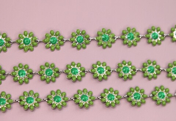 Цепь цветы 10 мм зеленые