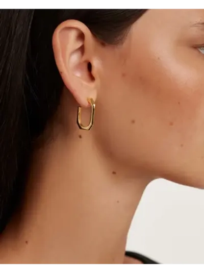 Серьги Signature Link Латунь покрытая золотом 750 пробы