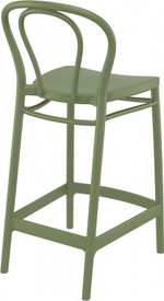 Стул пластиковый полубарный Siesta Contract Victor Bar 65, оливковый