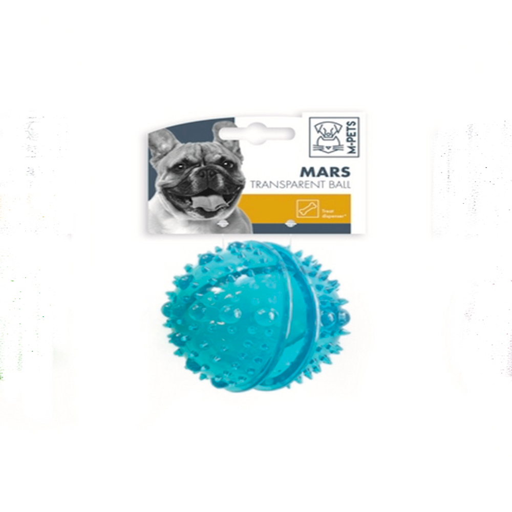 Игрушка M-PETS Мяч"Mars"с дозатором для угощений, диаметр 8 см, для собак