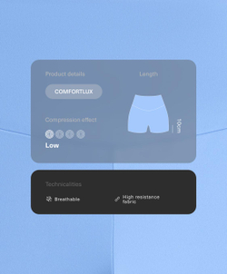 OYSHO Велосипедки Comfortlux с высокой посадкой длиной 10 см, лавандово-голубой