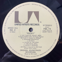 Винтажная виниловая пластинка LP Bill Conti Rocky Original Motion Picture Score (Japan 1977) (No Obi) Gonna Fly Now FML-74